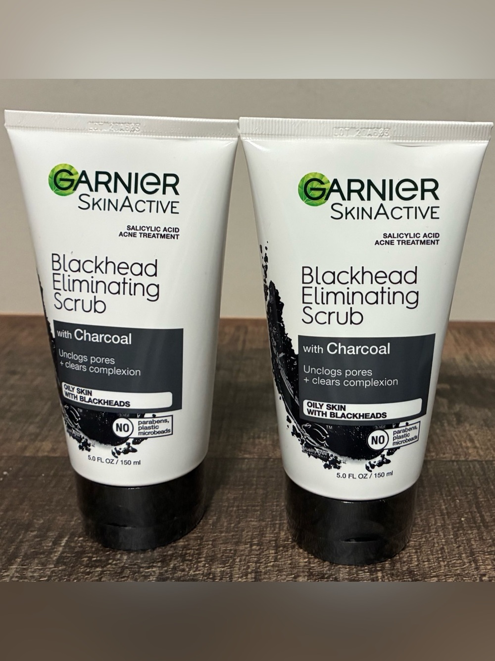 Garnier SkinActive Blackhead Eliminating Scrub Charcoal 5 oz 2-Pack EXP 05/29